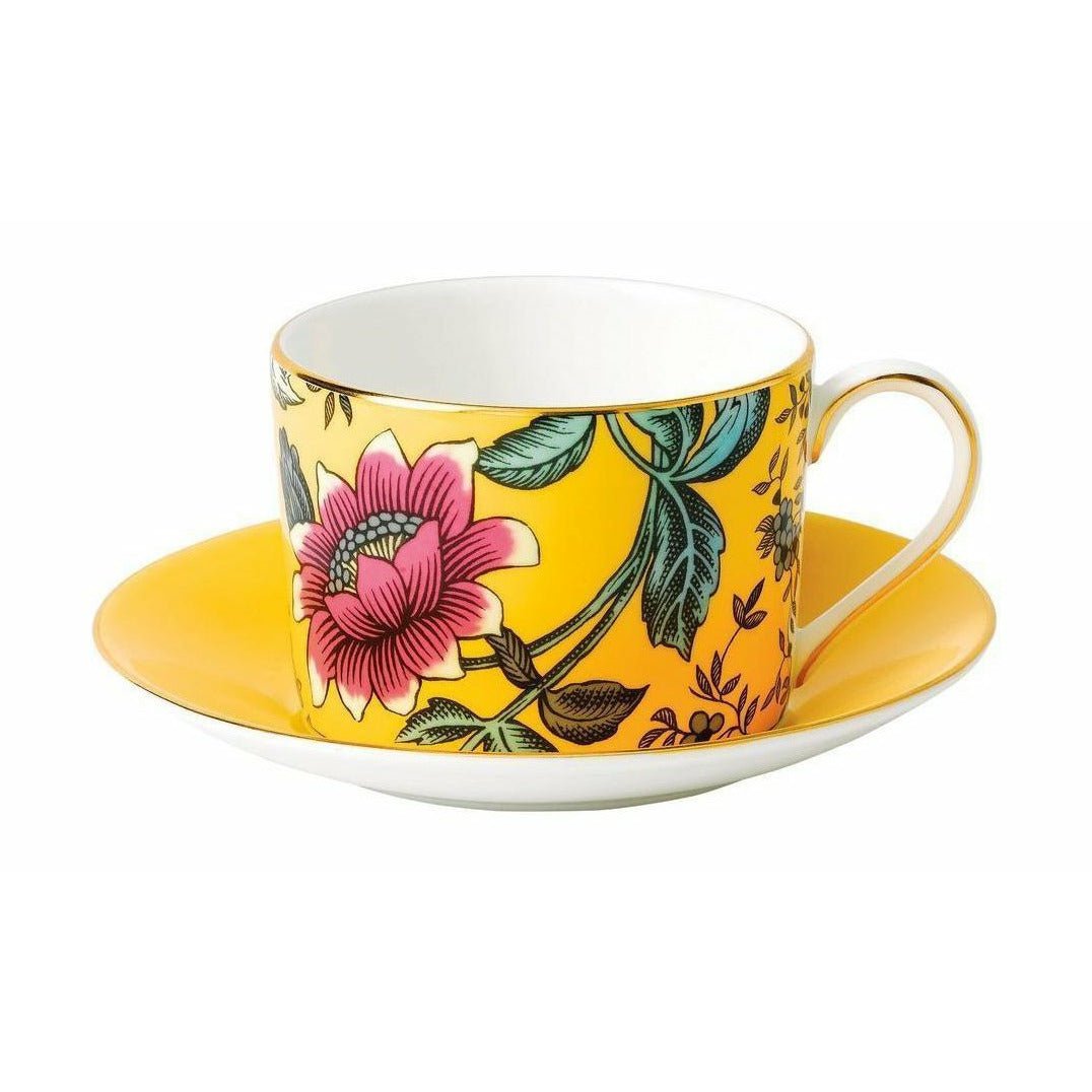 Wedgwood Wonderlust Yellow Tonquin Teacup 0,15 L & Saucer Gift Box, Yellow